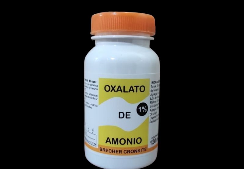 Solución para Contaje de Plaquetas. Oxalato de Amonio al 1%. 120 ml